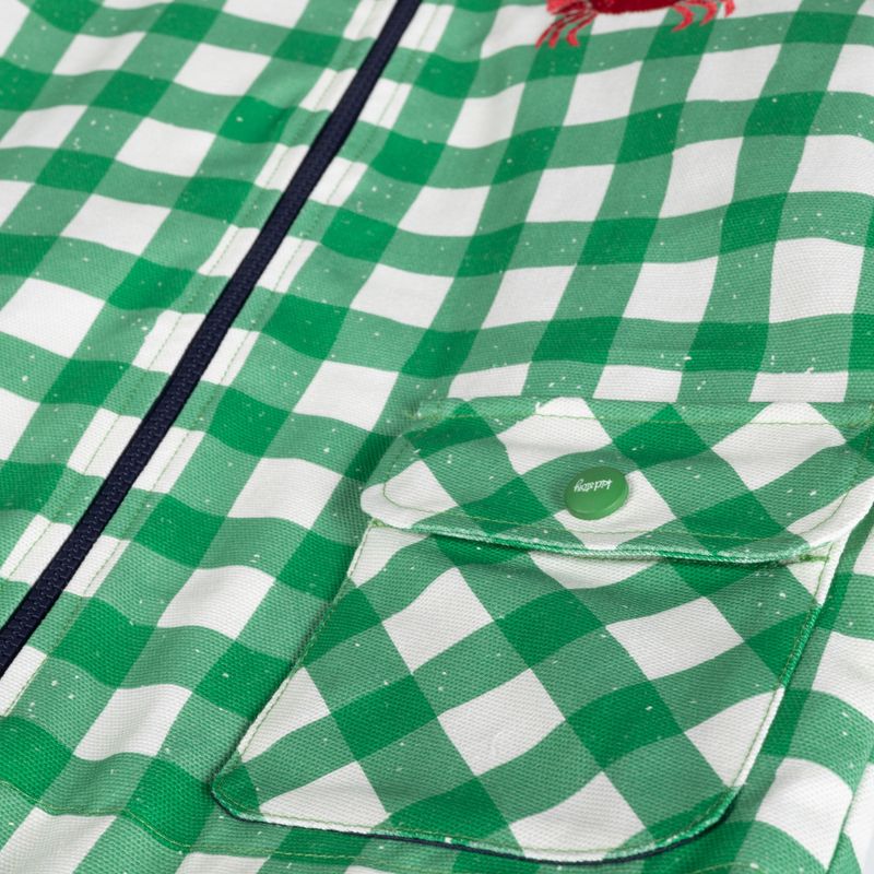 Детско яке KID STORY ветроустойчиво и водоустойчиво, green grid 4