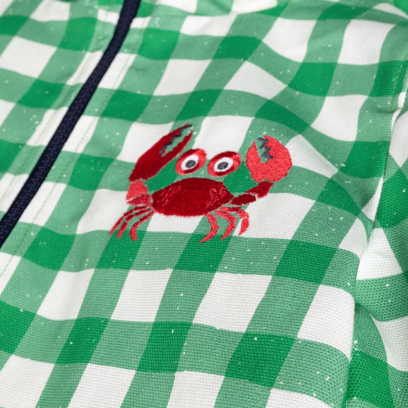 Детско яке KID STORY ветроустойчиво и водоустойчиво, green grid 6