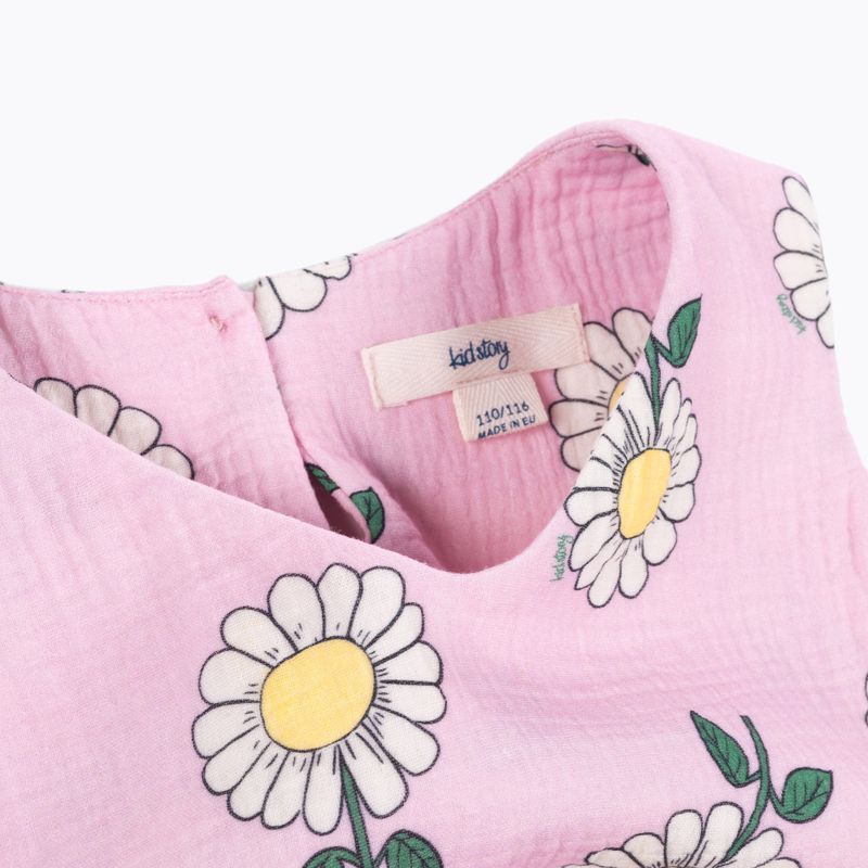 Детска рокля KID STORY Muslin pink daisy 4