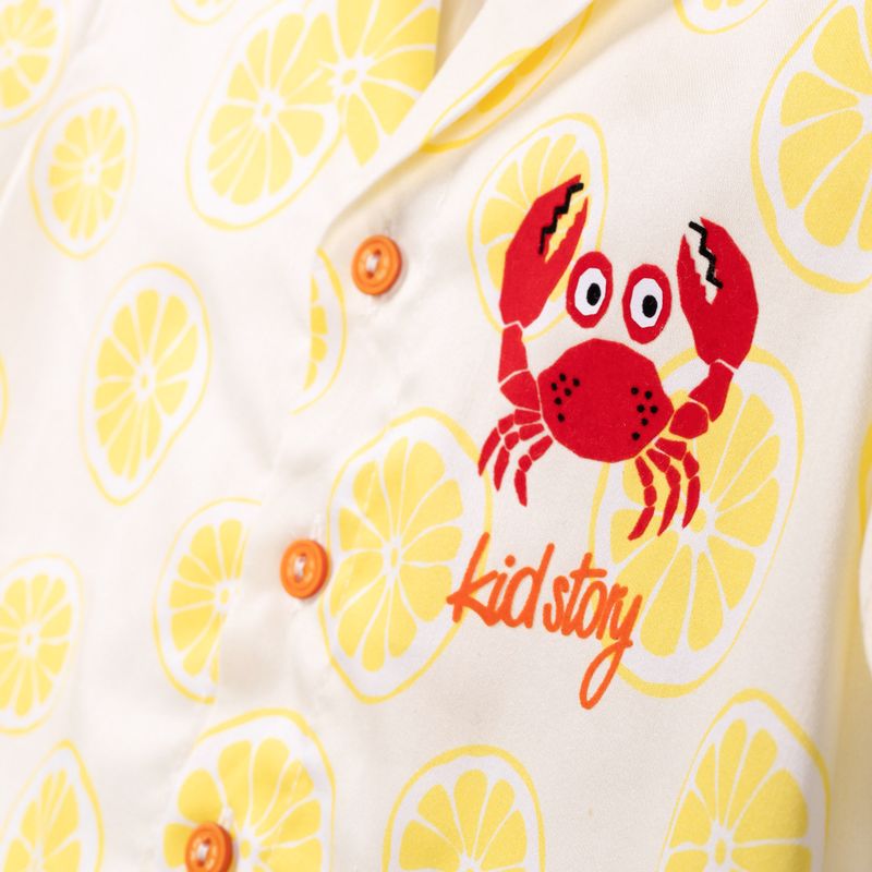 Детски комплект KID STORY риза и къси панталони lime paradise 9