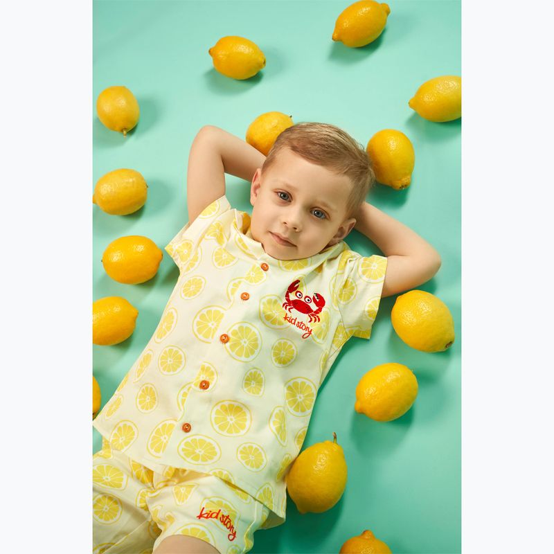Детски комплект KID STORY риза и къси панталони lime paradise 12