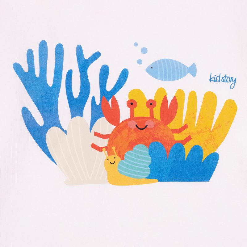 Детска тениска KID STORY от органичен памук underwater world 3