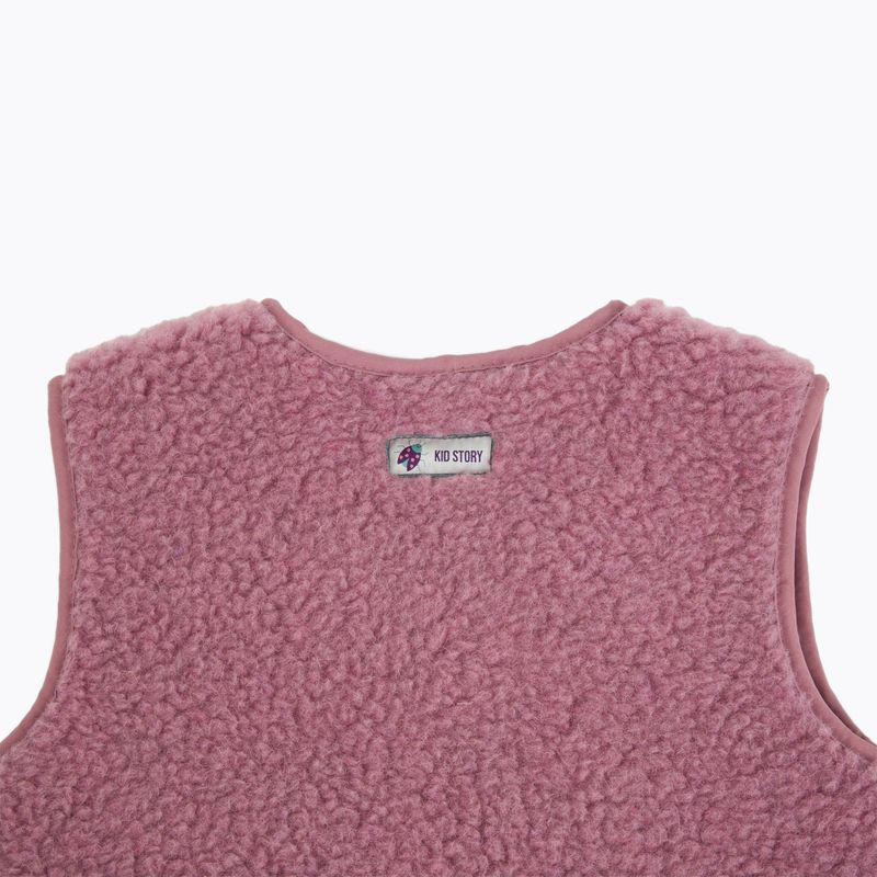 Детски елек KID STORY Merino dusty pink 3