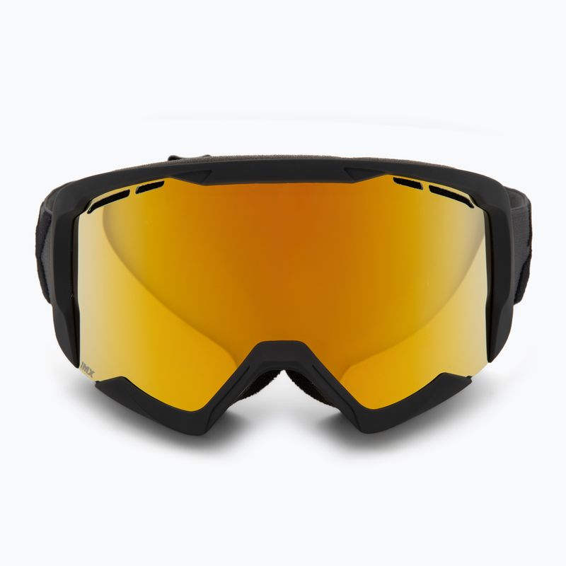 Скиорска маска IMX Snow black matt/black/gold irridium/brown 2