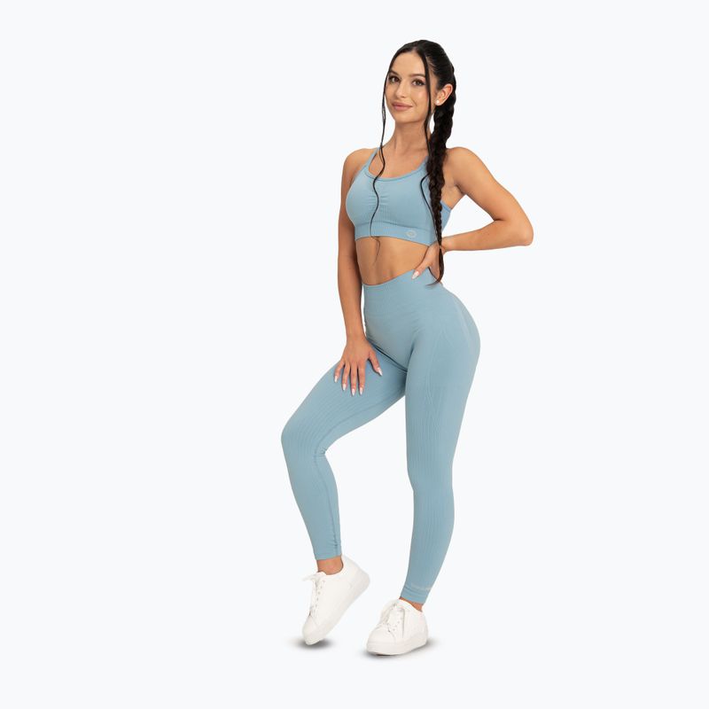 Тренировъчен сутиен Gym Glamour Push Up 2.0 blue lagoon 2