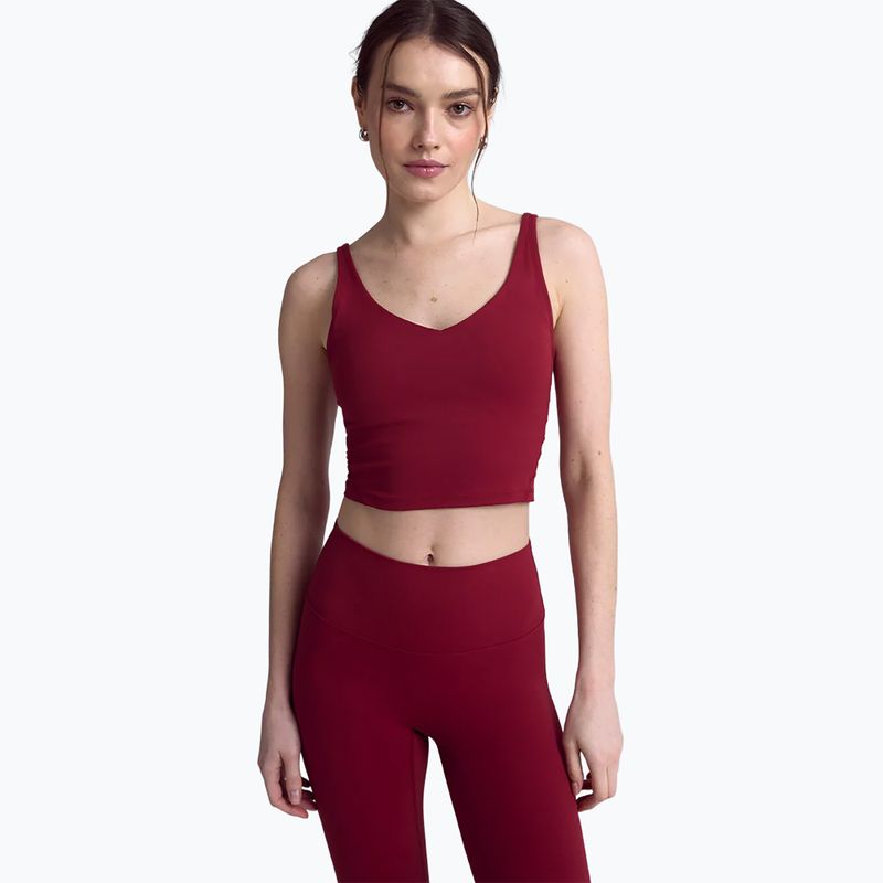 Дамски топ за йога JOYINME Grace red wine