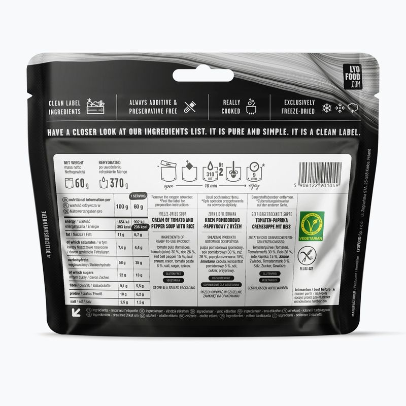 Лиофилизирана храна LYOFOOD Кремообразна доматена супа 370 g 2