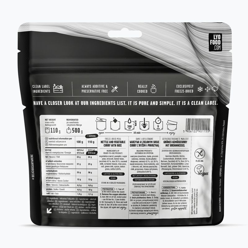 Лиофилизирана храна LYOFOOD Къри с коприва 500 g 2