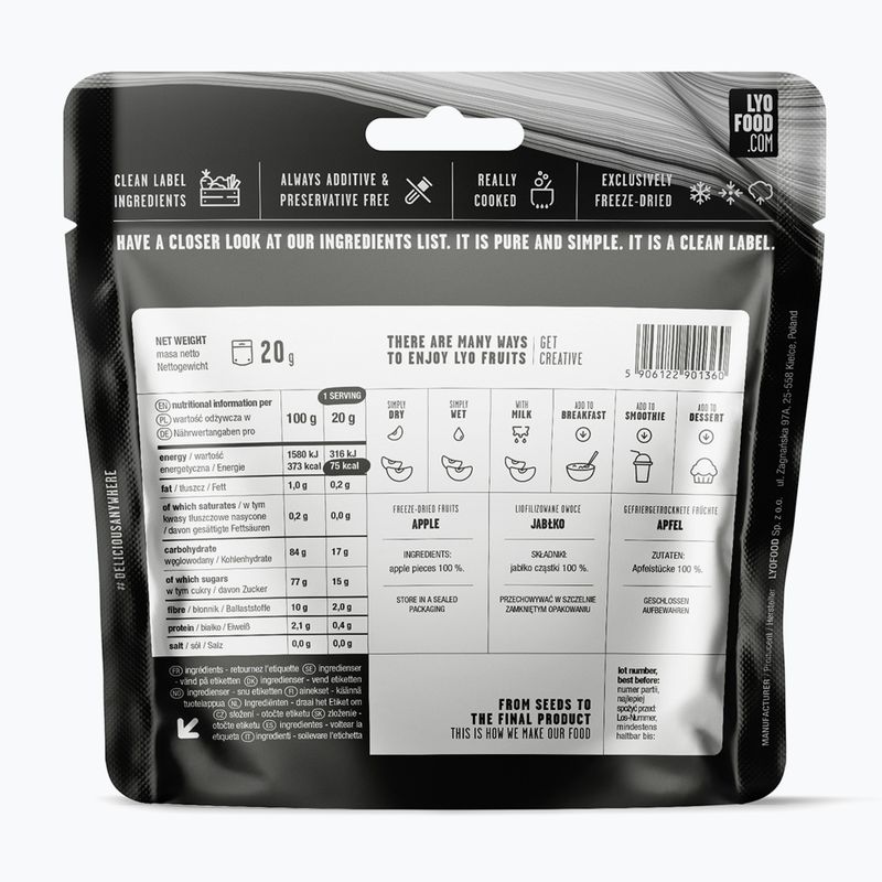 Лиофилизирана храна LYOFOOD Ябълка 20 g 2