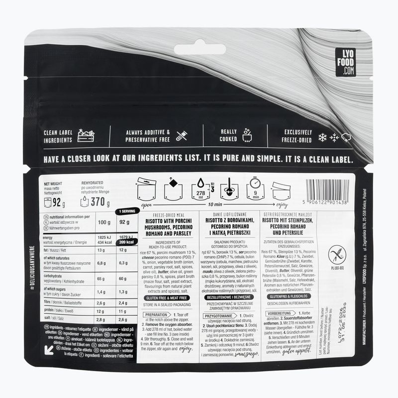 Лиофилизирана храна LYOFOOD Ризото с манатарки 92 g 2