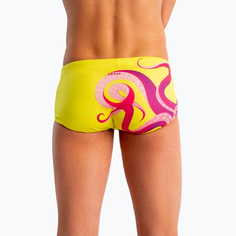 Мъжки боксерки за плуване SWEEP Aqua Kraken pink/yellow 5