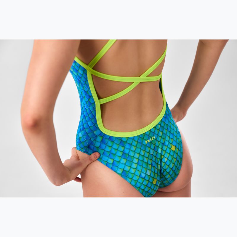 Дамски бански костюм от една част SWEEP Aqua Hippos blue/yellow/green 4