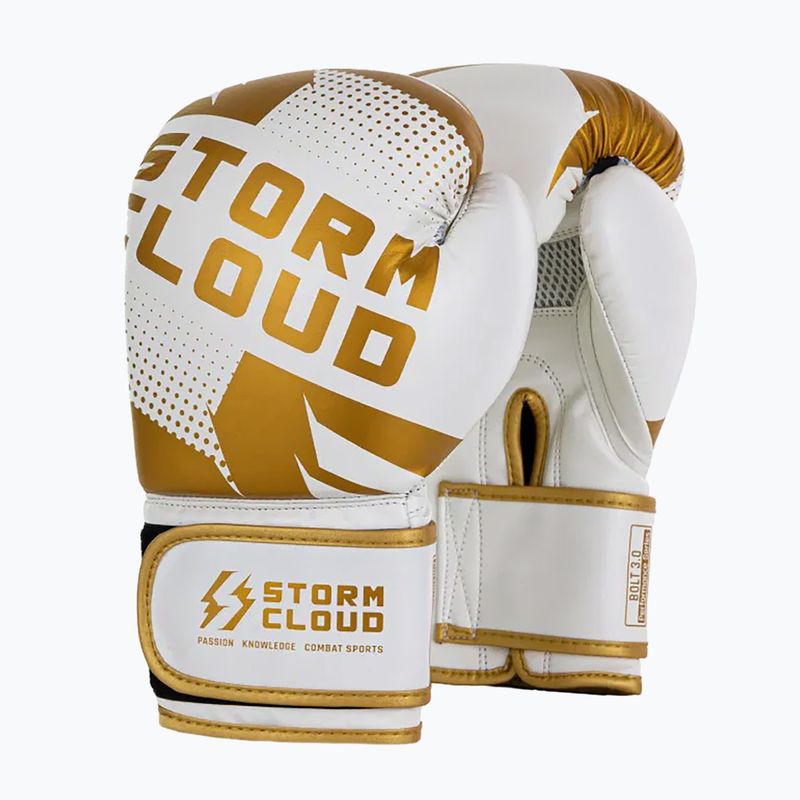 Боксови ръкавици StormCloud Bolt 3.0 white/gold 2