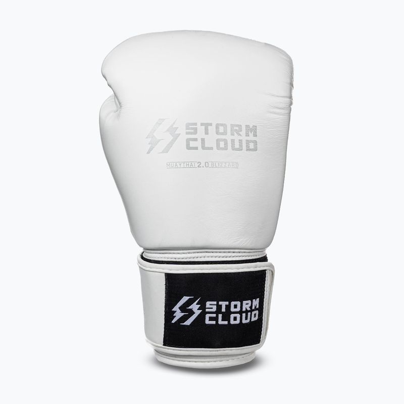 Боксови ръкавици StormCloud Muay Thai Blizzard 2.0 white/silver 2