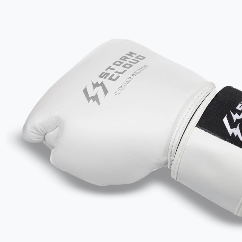 Боксови ръкавици StormCloud Muay Thai Blizzard 2.0 white/silver 6