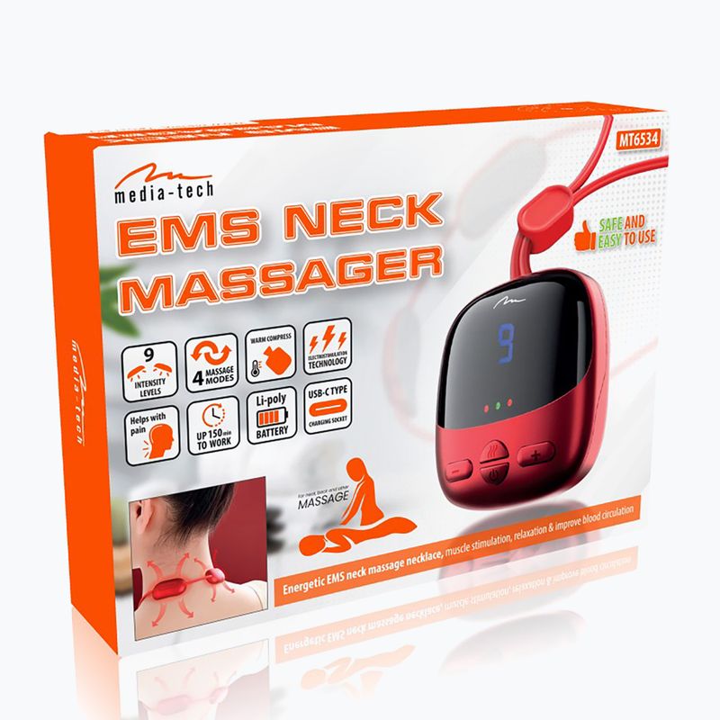 Масажор Media-Tech EMS Neck red 5