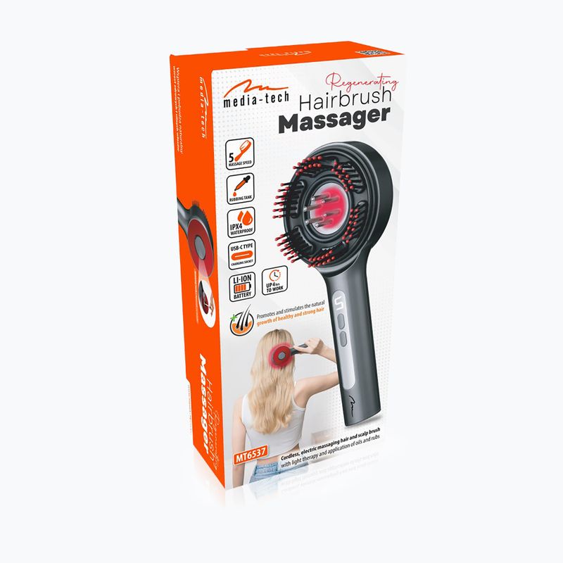 Масажор Media-Tech Hairbrush gray/black 10