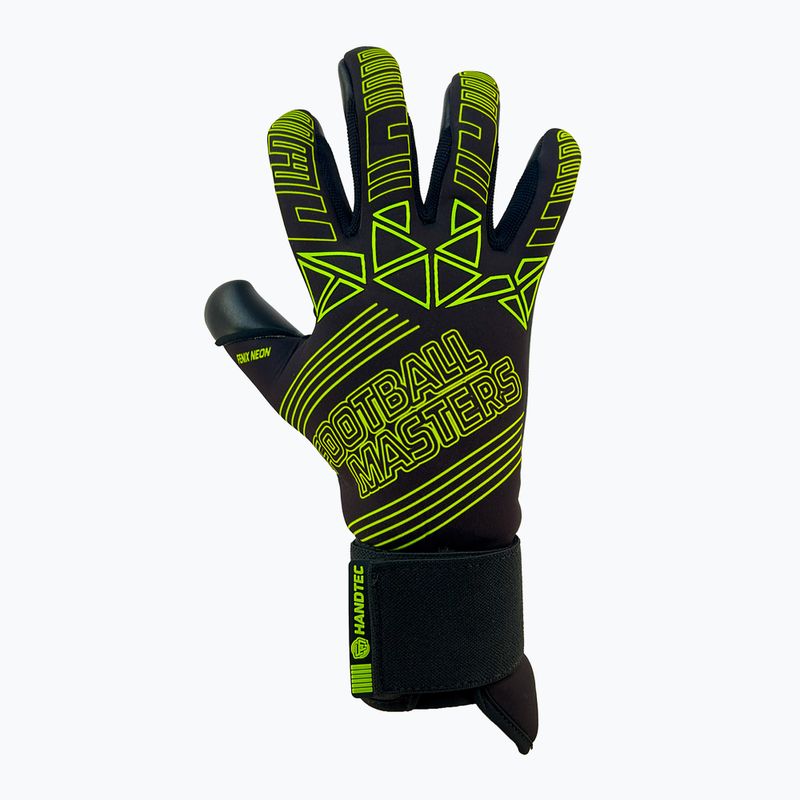 Детски вратарски ръкавици Football Masters Fenix green fluo