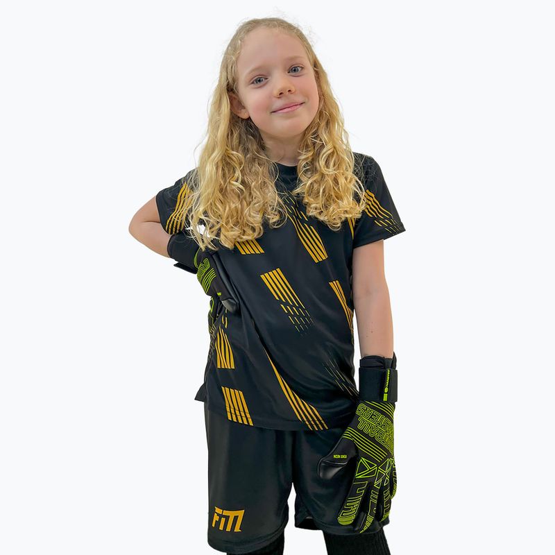 Детски вратарски ръкавици Football Masters Fenix green fluo 3