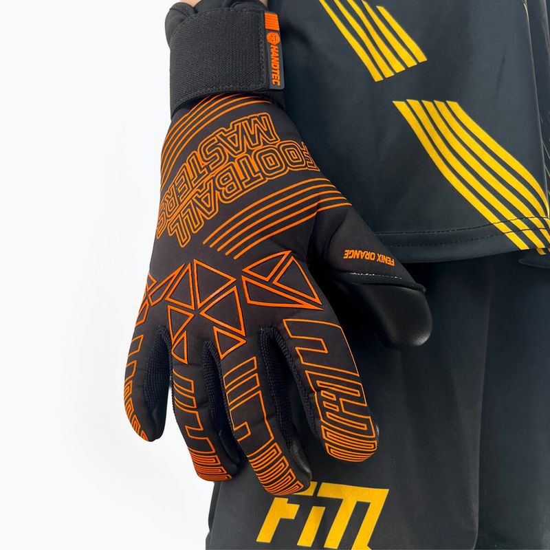 Детски вратарски ръкавици Football Masters Fenix orange fluo 3