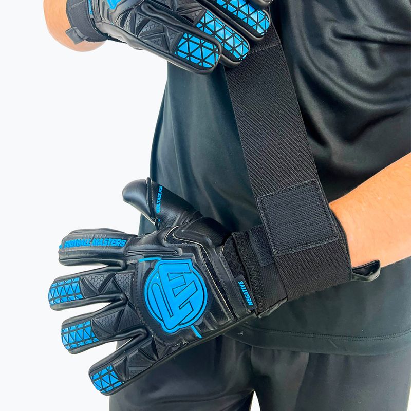 Вратарски ръкавици Football Masters Voltage Plus NC black/blue 3