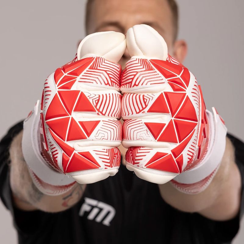 Вратарски ръкавици Football Masters Varis X Pro NC white/red 6