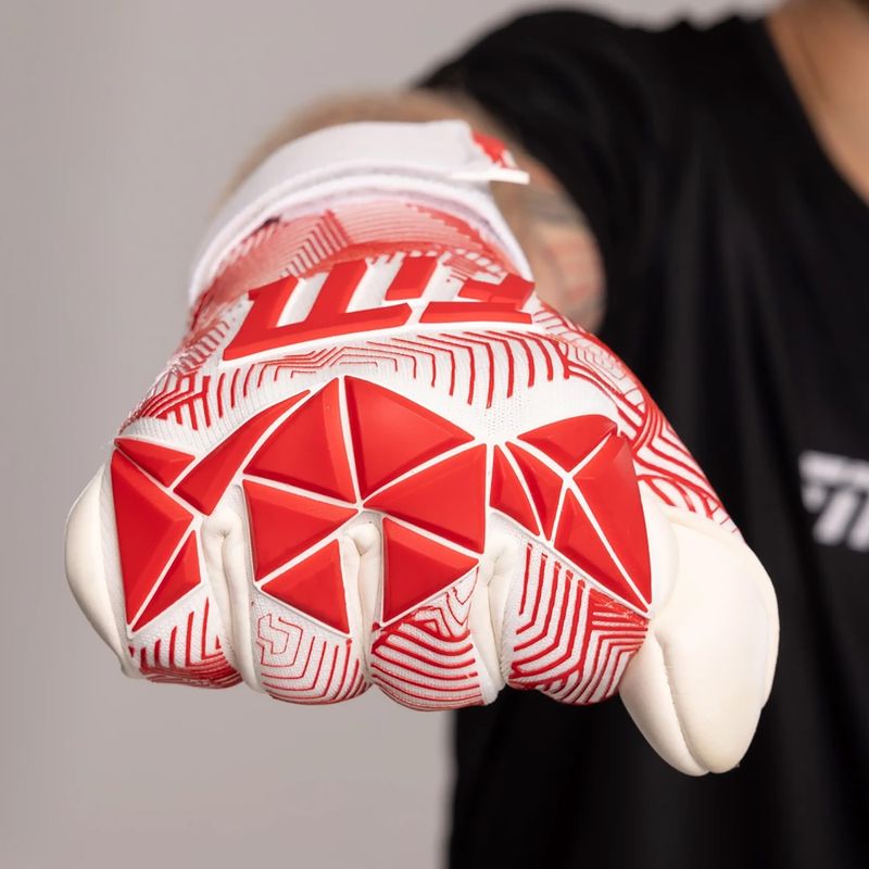 Вратарски ръкавици Football Masters Varis X Pro NC white/red 7