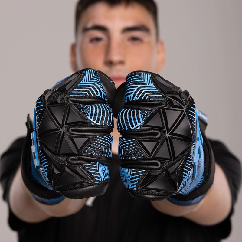 Вратарски ръкавици Football Masters Varis X Pro NC black/blue 6