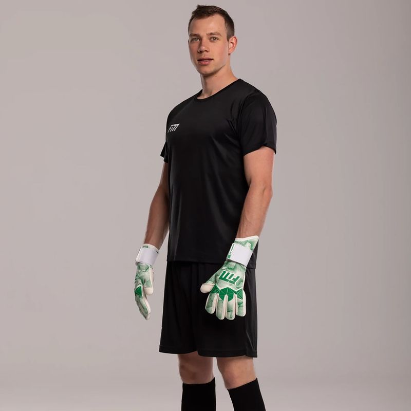 Вратарски ръкавици Football Masters Varis X Pro NC white/green 3