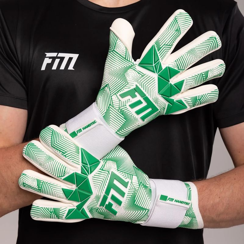 Вратарски ръкавици Football Masters Varis X Pro NC white/green 5