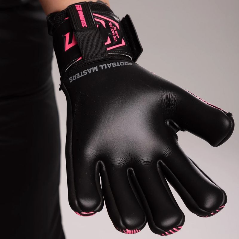 Вратарски ръкавици Football Masters Varis X NC black/pink 7