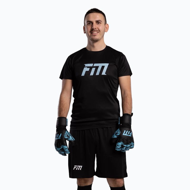 Вратарски ръкавици Football Masters Invictus X Training черно/синьо 2