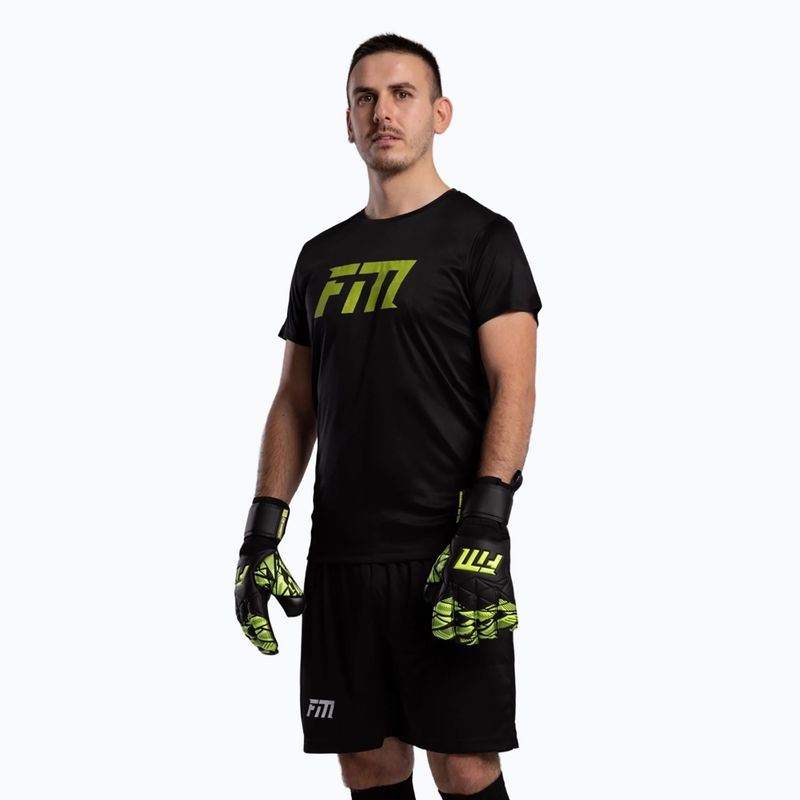 Вратарски ръкавици Football Masters Invictus X Training черно/зелено 3