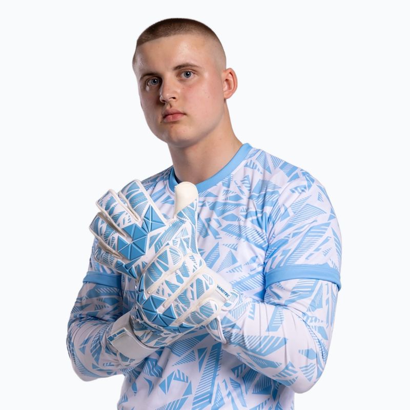Вратарски ръкавици Football Masters Invictus X PRO white/blue 2