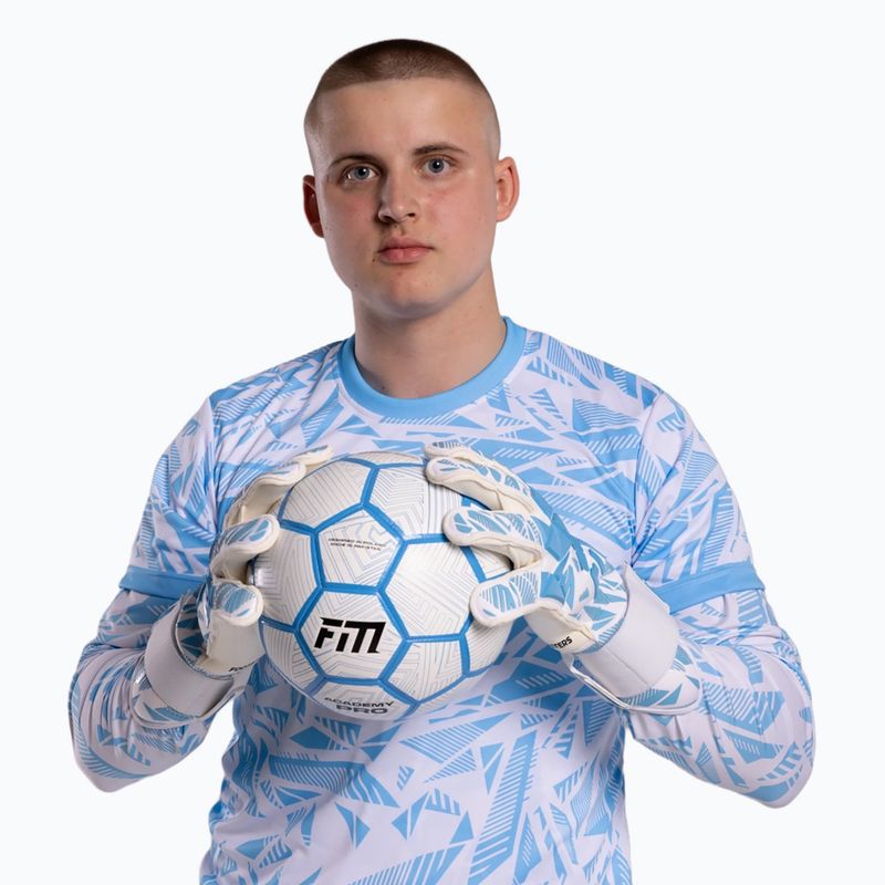 Вратарски ръкавици Football Masters Invictus X PRO white/blue 4