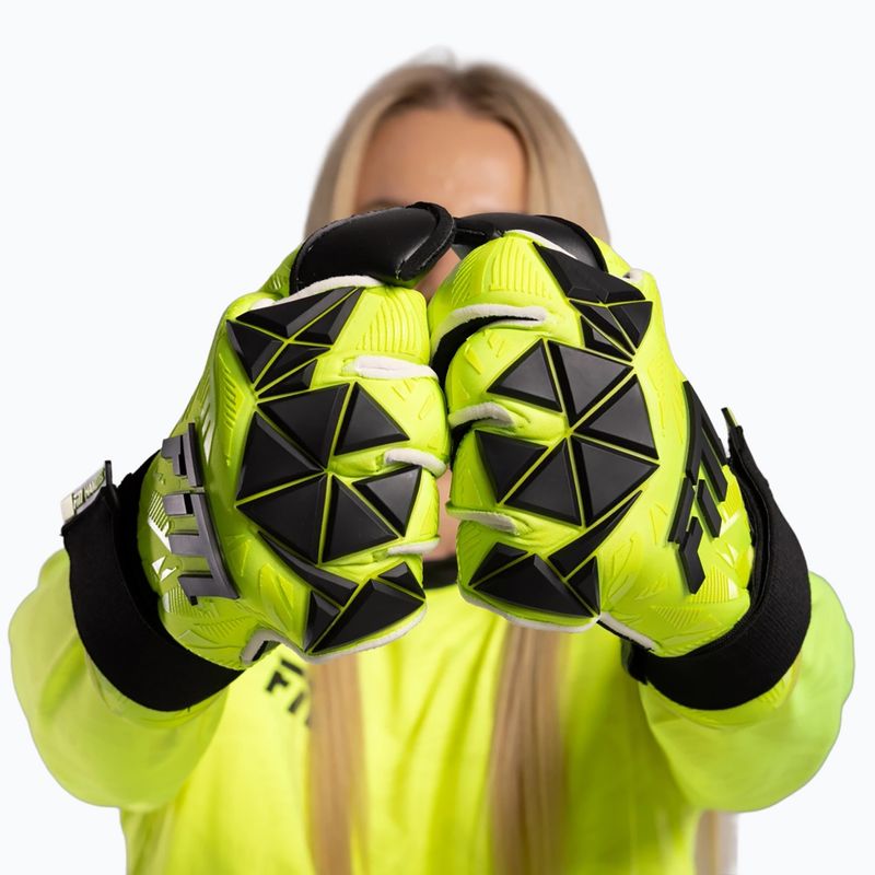 Вратарски ръкавици Football Masters Invictus X PRO yellow fluo 4