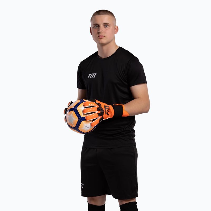 Вратарски ръкавици Football Masters Invictus X PRO orange fluo 2