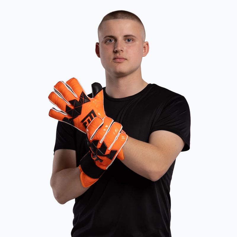 Вратарски ръкавици Football Masters Invictus X PRO orange fluo 5