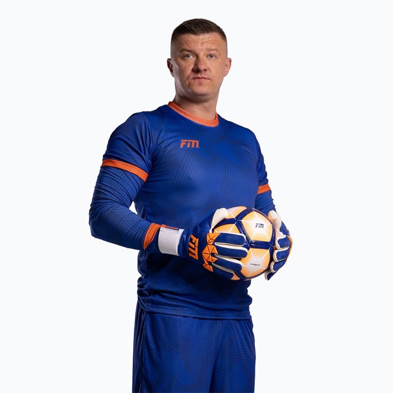 Вратарски ръкавици Football Masters Varis X PRO blue/orange 2