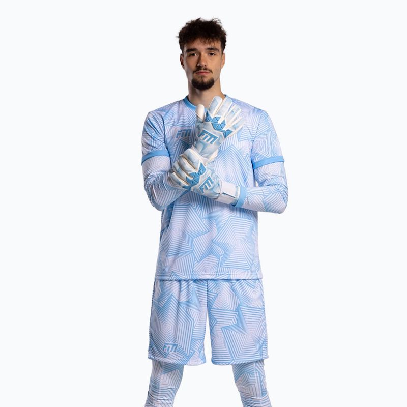 Вратарски ръкавици Football Masters Varis X PRO white/blue 2