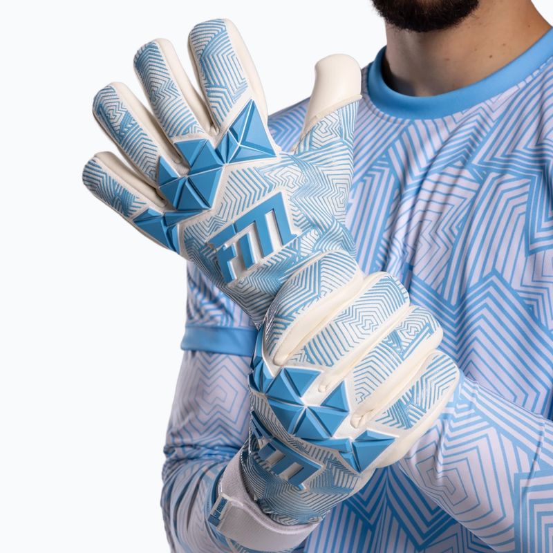 Вратарски ръкавици Football Masters Varis X PRO white/blue 6