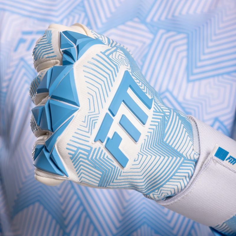 Вратарски ръкавици Football Masters Varis X PRO white/blue 7