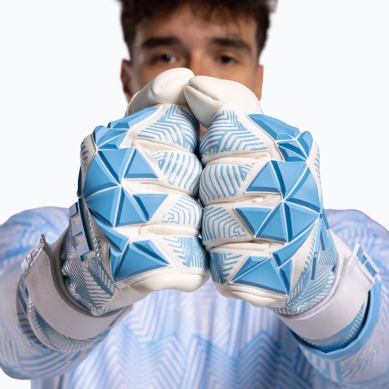 Вратарски ръкавици Football Masters Varis X PRO white/blue 11