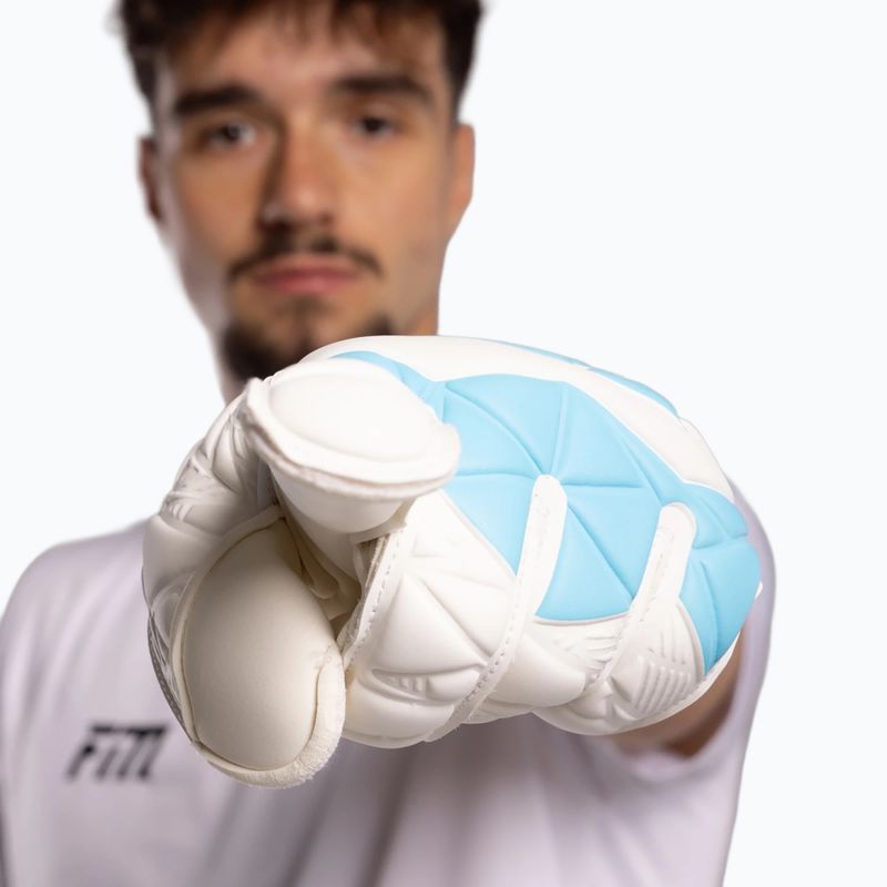 Вратарски ръкавици Football Masters Invictus X white/blue 3