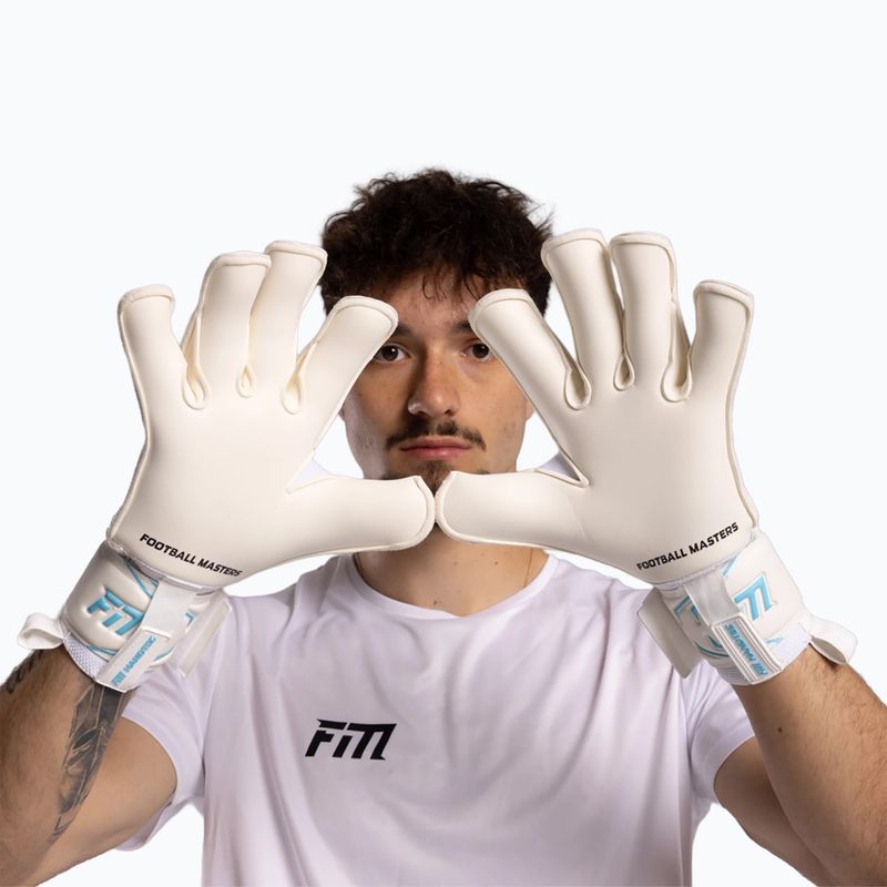 Вратарски ръкавици Football Masters Invictus X white/blue 4