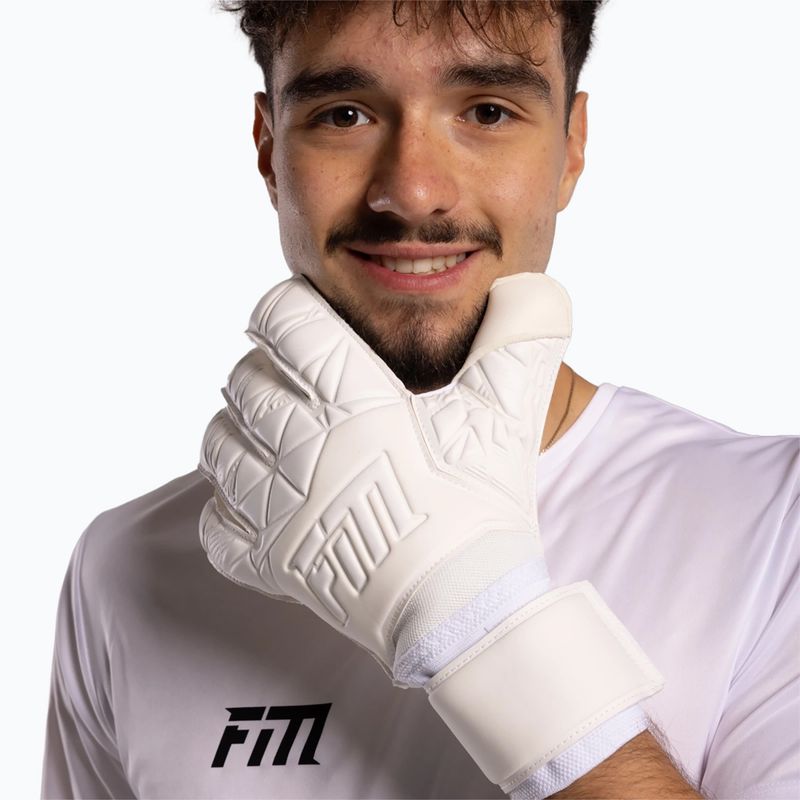 Детски вратарски ръкавици Football Masters Invictus X all white 4