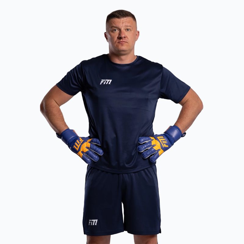 Вратарски ръкавици Football Masters Invictus X синьо/оранжево 4