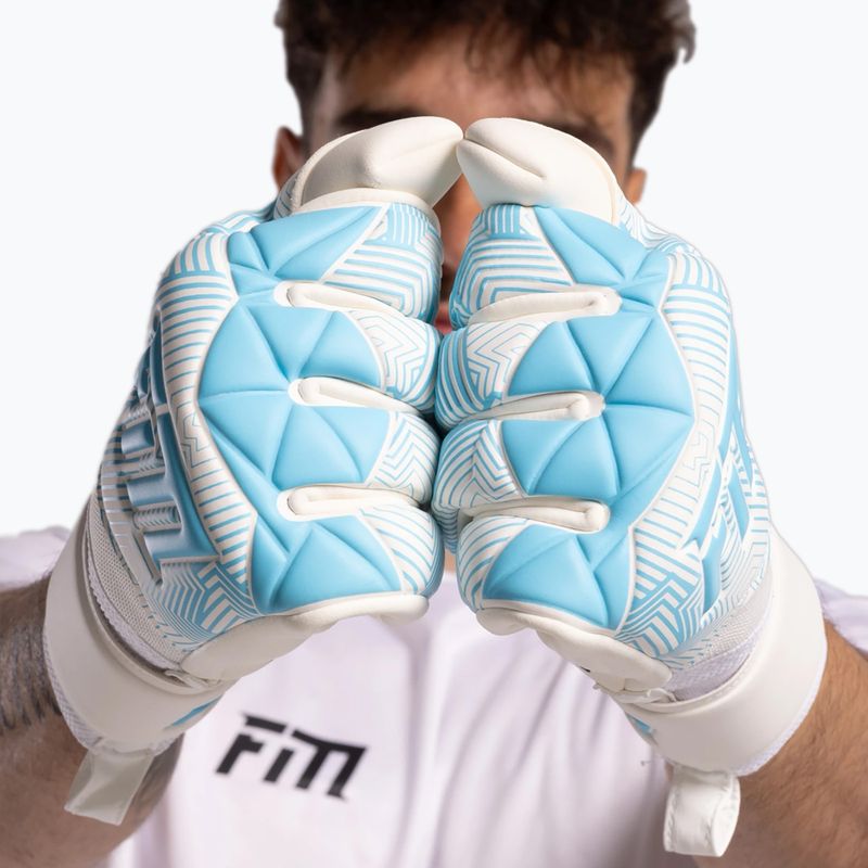 Вратарски ръкавици Football Masters Varis X white/blue 3