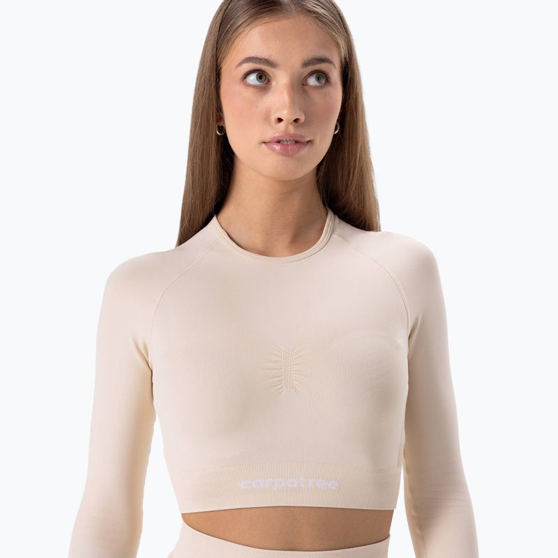 Дамски тренировъчен екип с дълъг ръкав Carpatree Allure Seamless cream beige 3