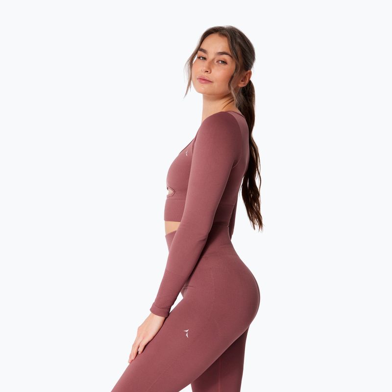 Дамска блуза с дълъг ръкав за  тренировка Carpatree Dopamine Buzz Seamless rose/brown 3